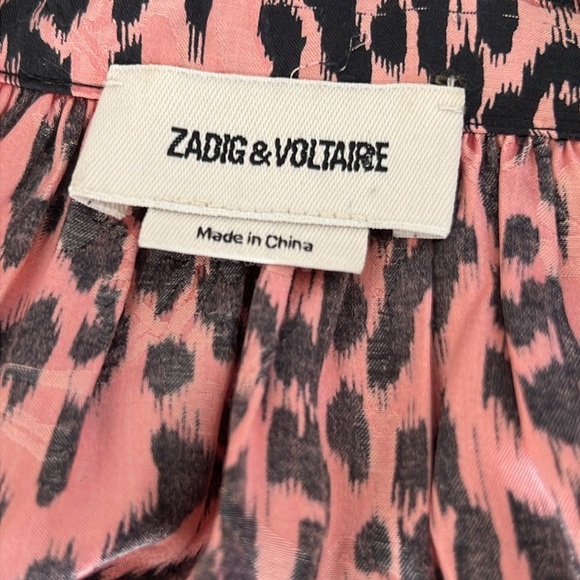 Zadig & Voltaire Tink Squeleton Leopard
Logo Silk Shirt Blouse - Picture 7 of 14